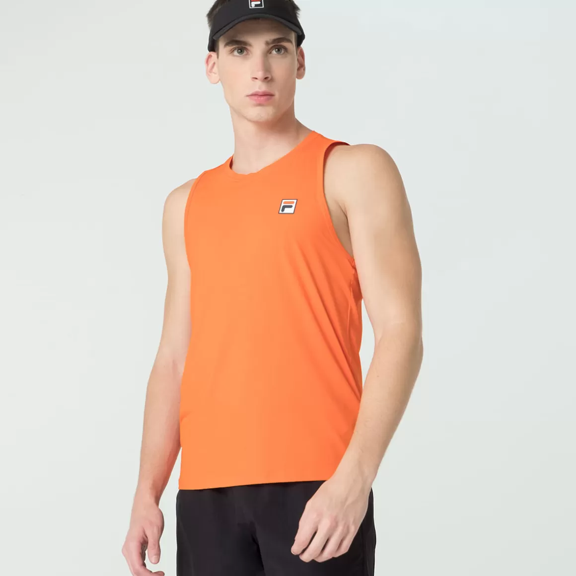 FILA Regata Esportiva Masculina Beach Eco Laranja - * Controle de temperatura | Roupas com Proteção UV