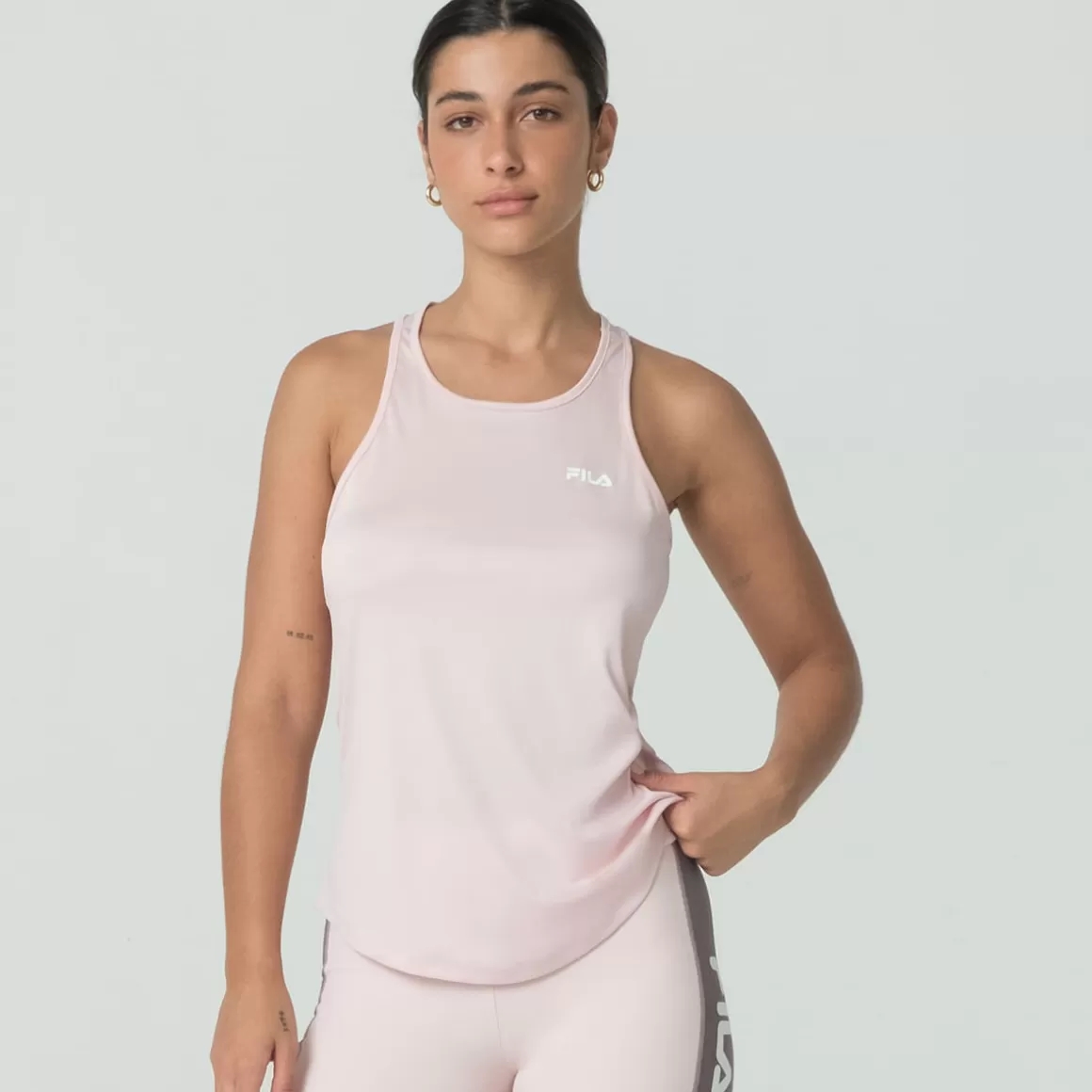 FILA Regata Basic Sports Polygin Feminina - * Roupas com Proteção UV | Academia e treino