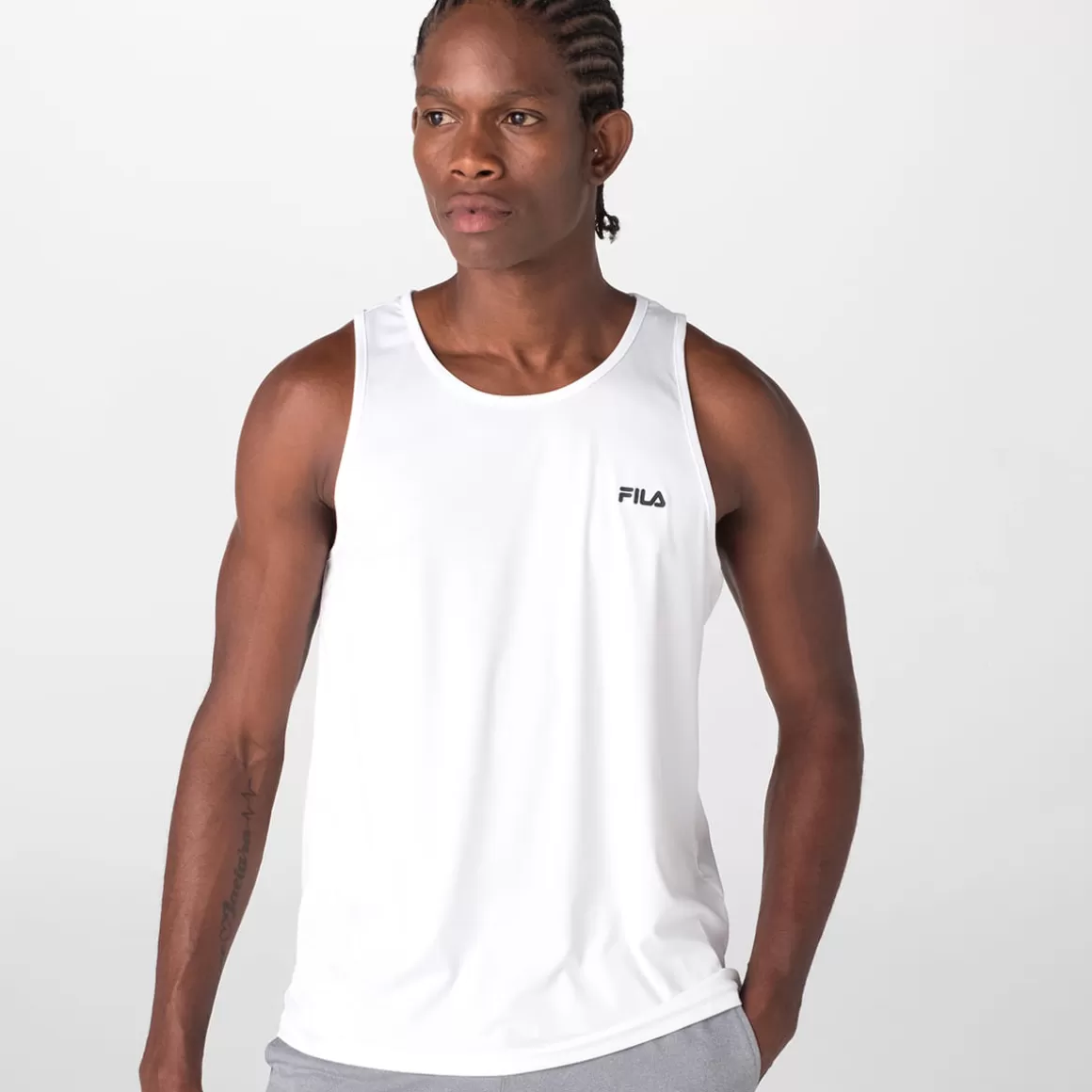 FILA Regata Basic Sports Polygin Masculina - * Respirabilidade | Roupas com Proteção UV