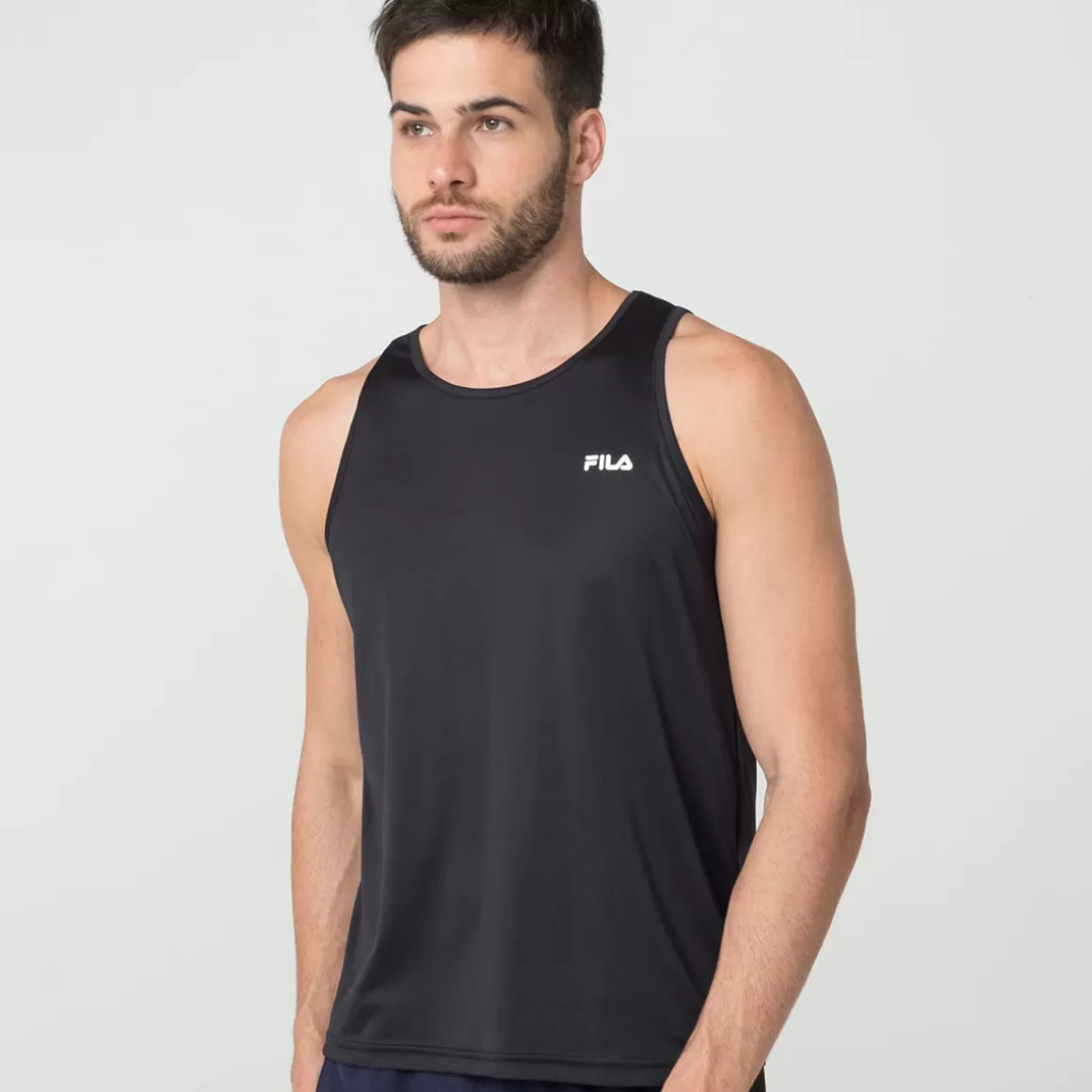 FILA Regata Basic Sports Polygin Masculina - * Respirabilidade | Roupas com Proteção UV