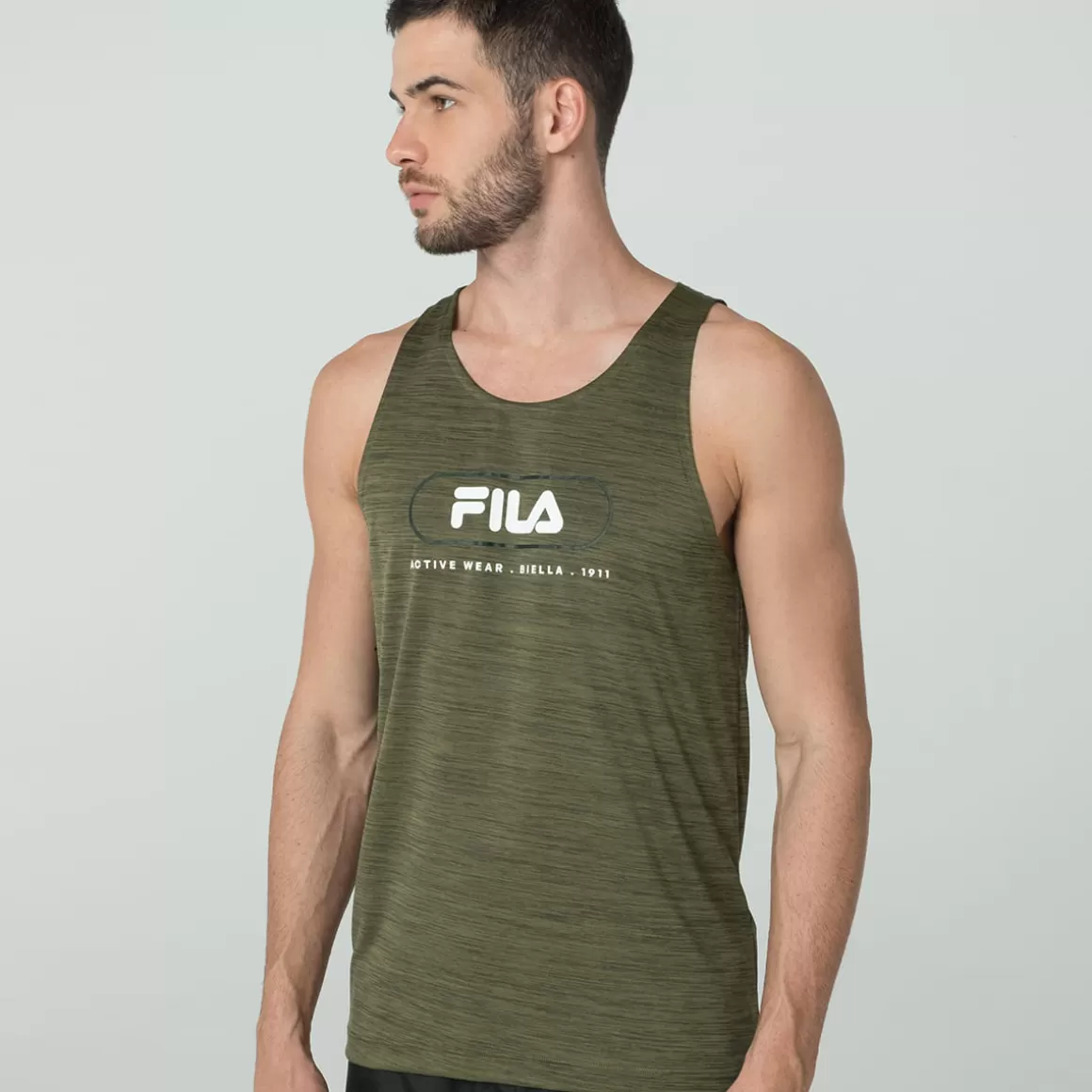 FILA Regata Sport Melange Masculina - * Respirabilidade | Academia e treino