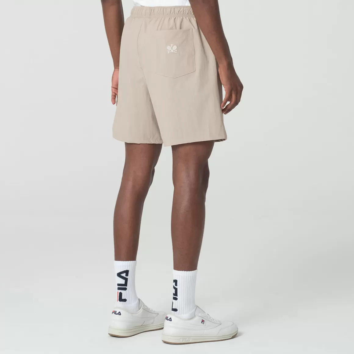 FILA Shorts Confortável Masculino Tennis Club Areia - * Heritage | Respirabilidade