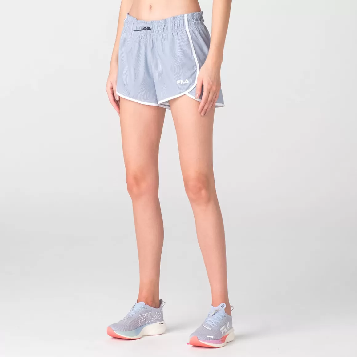 FILA Shorts Esportivo Feminino Double Racer Azul Claro - * Caminhada e corrida | Caminhada e corrida