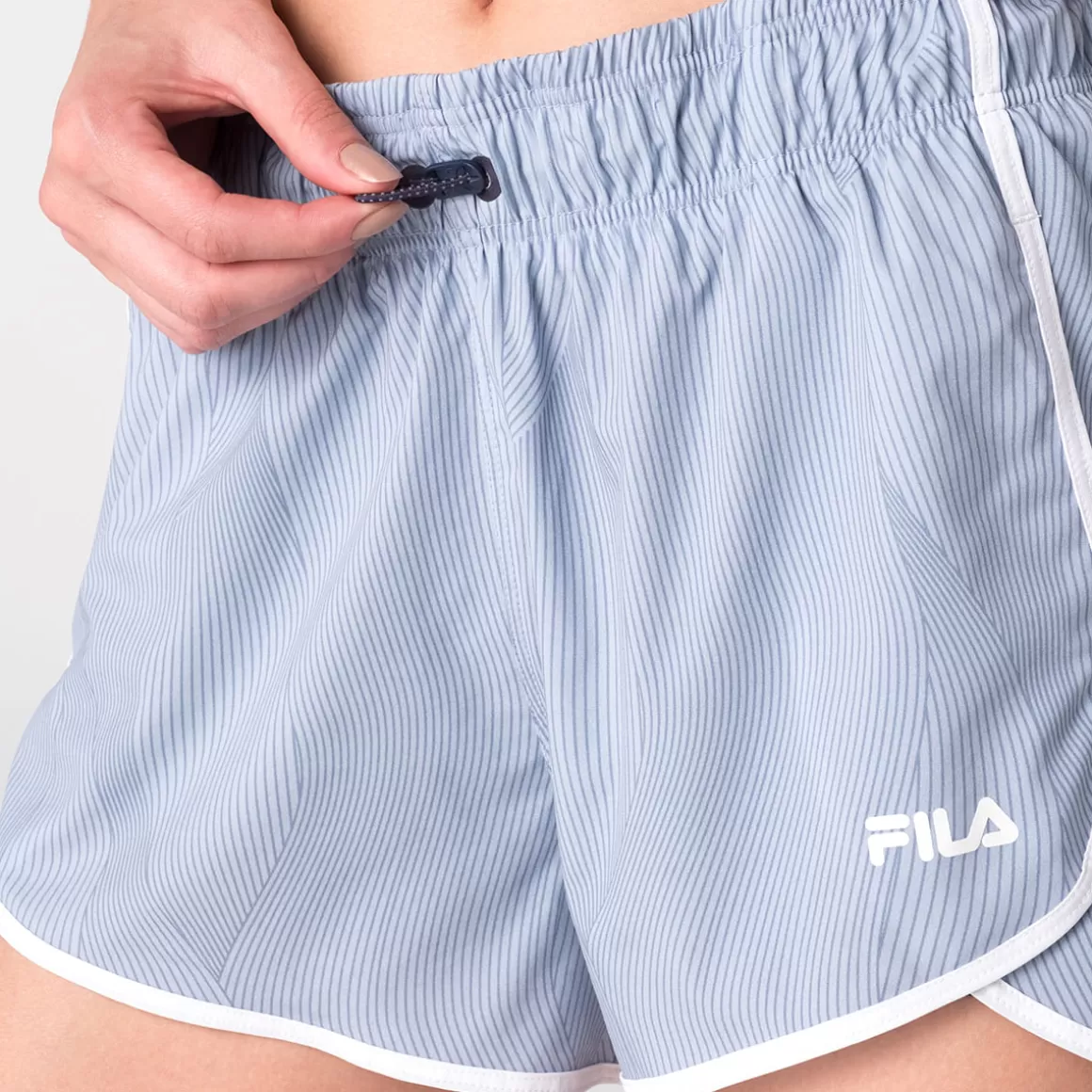 FILA Shorts Esportivo Feminino Double Racer Azul Claro - * Caminhada e corrida | Caminhada e corrida