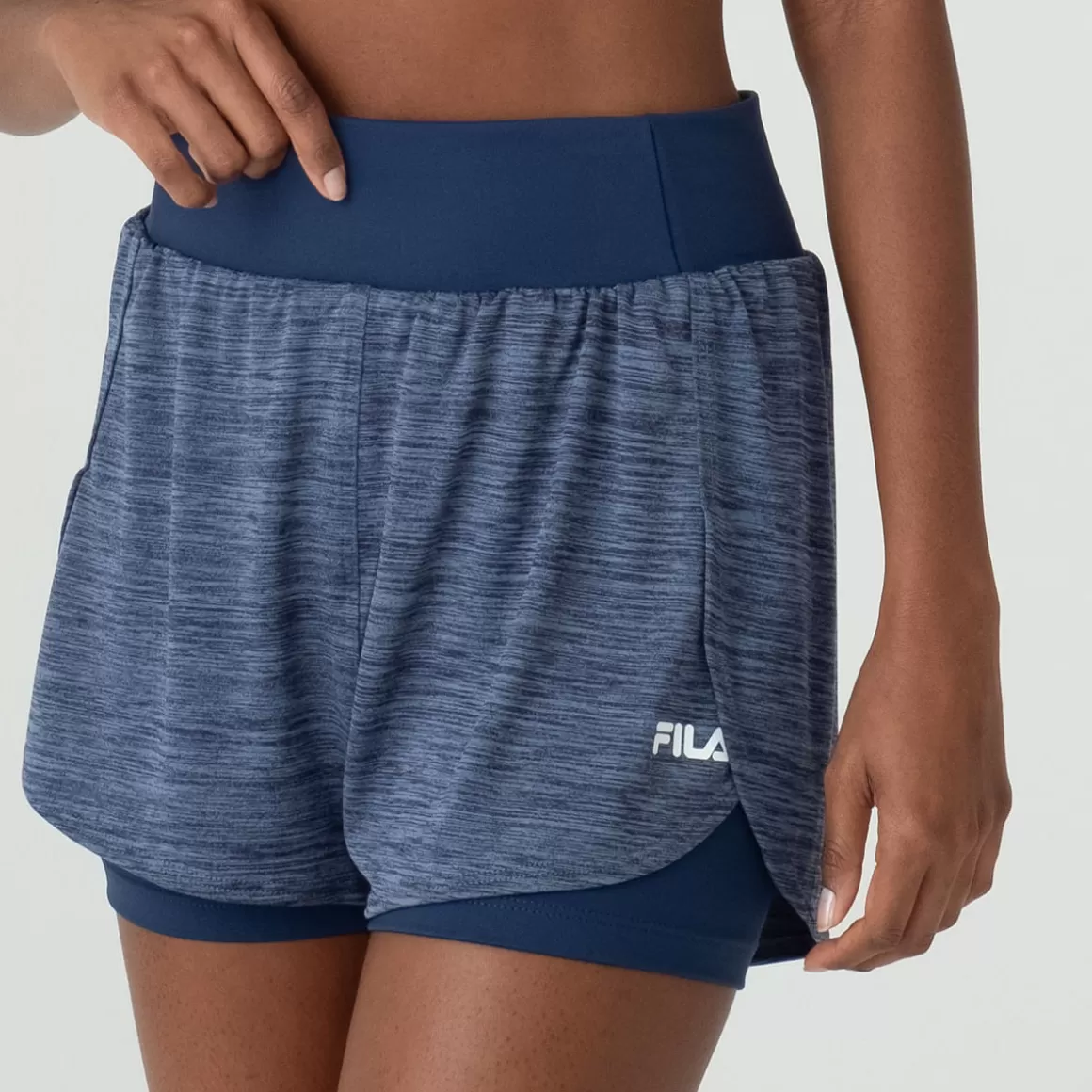 FILA Shorts Basic Train Double Feminino - * Respirabilidade | Academia e treino