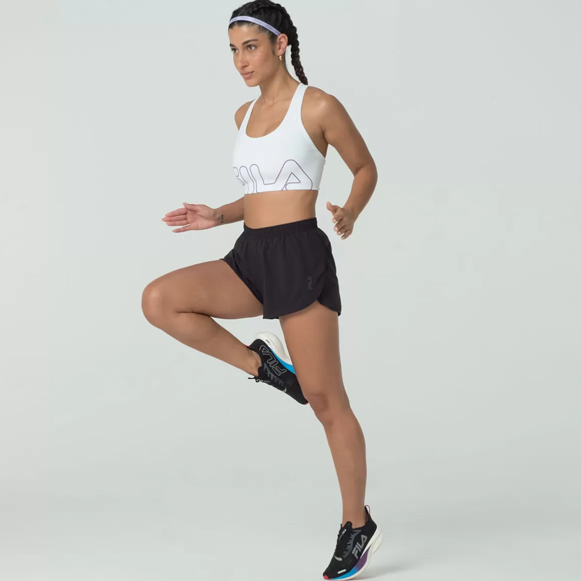 FILA Shorts Core Run Feminino - * Respirabilidade | Caminhada e corrida