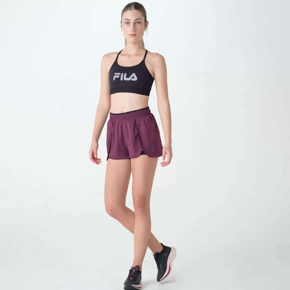 FILA Shorts Performance II Feminino - * Respirabilidade | Caminhada e corrida