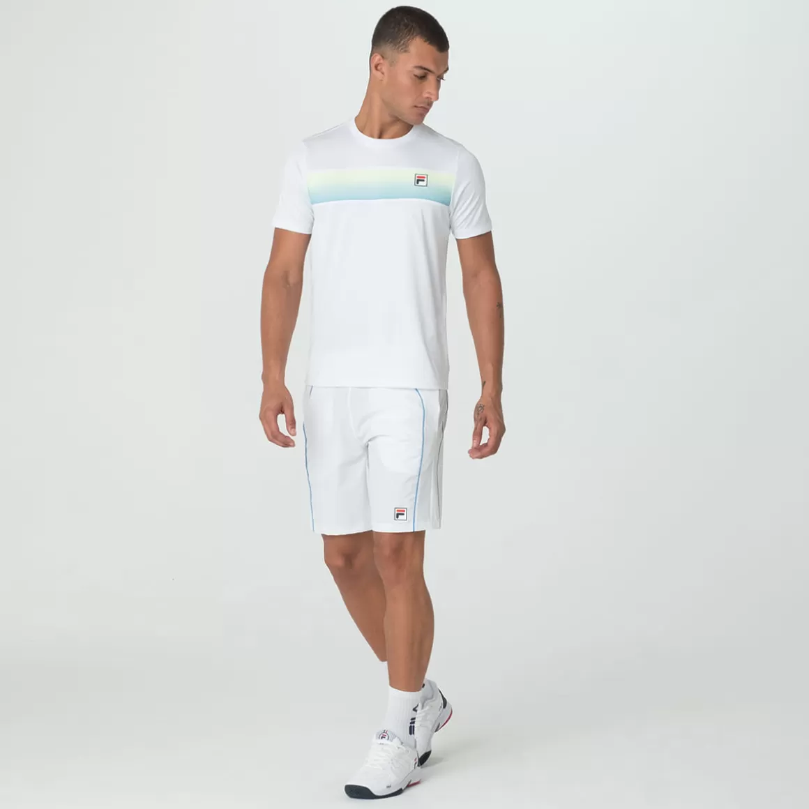 FILA Shorts Tenista Masculino Backspin Color Block Branco - * Tennis | FILA Tennis