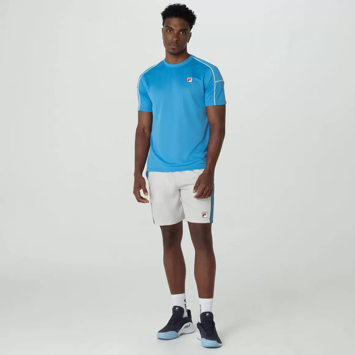 FILA Shorts Tenista Masculino Backspin Color Block Cinza - * Tennis | FILA Tennis