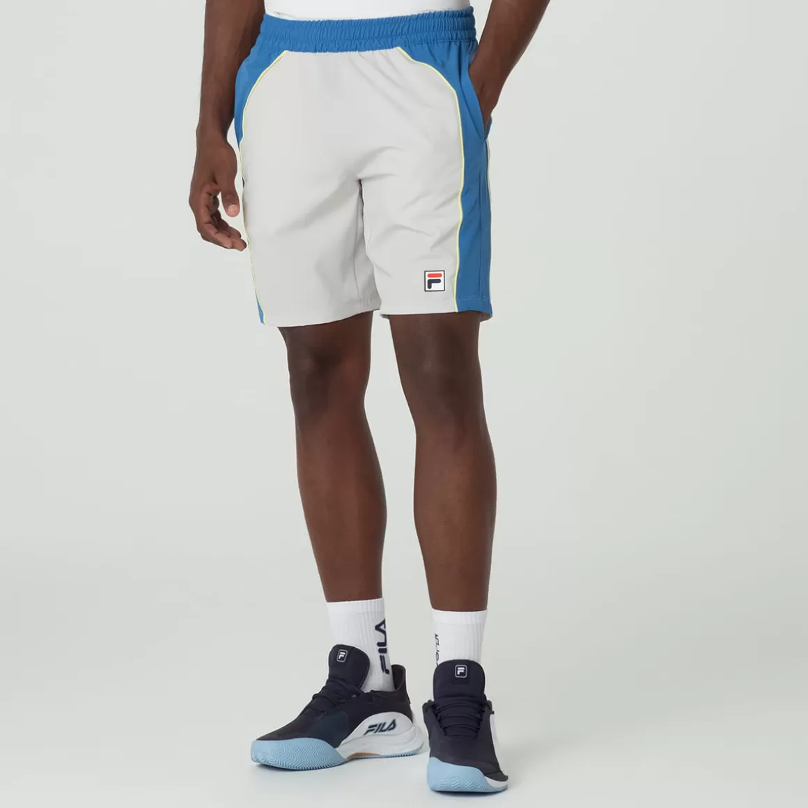 FILA Shorts Tenista Masculino Backspin Color Block Cinza - * Tennis | FILA Tennis
