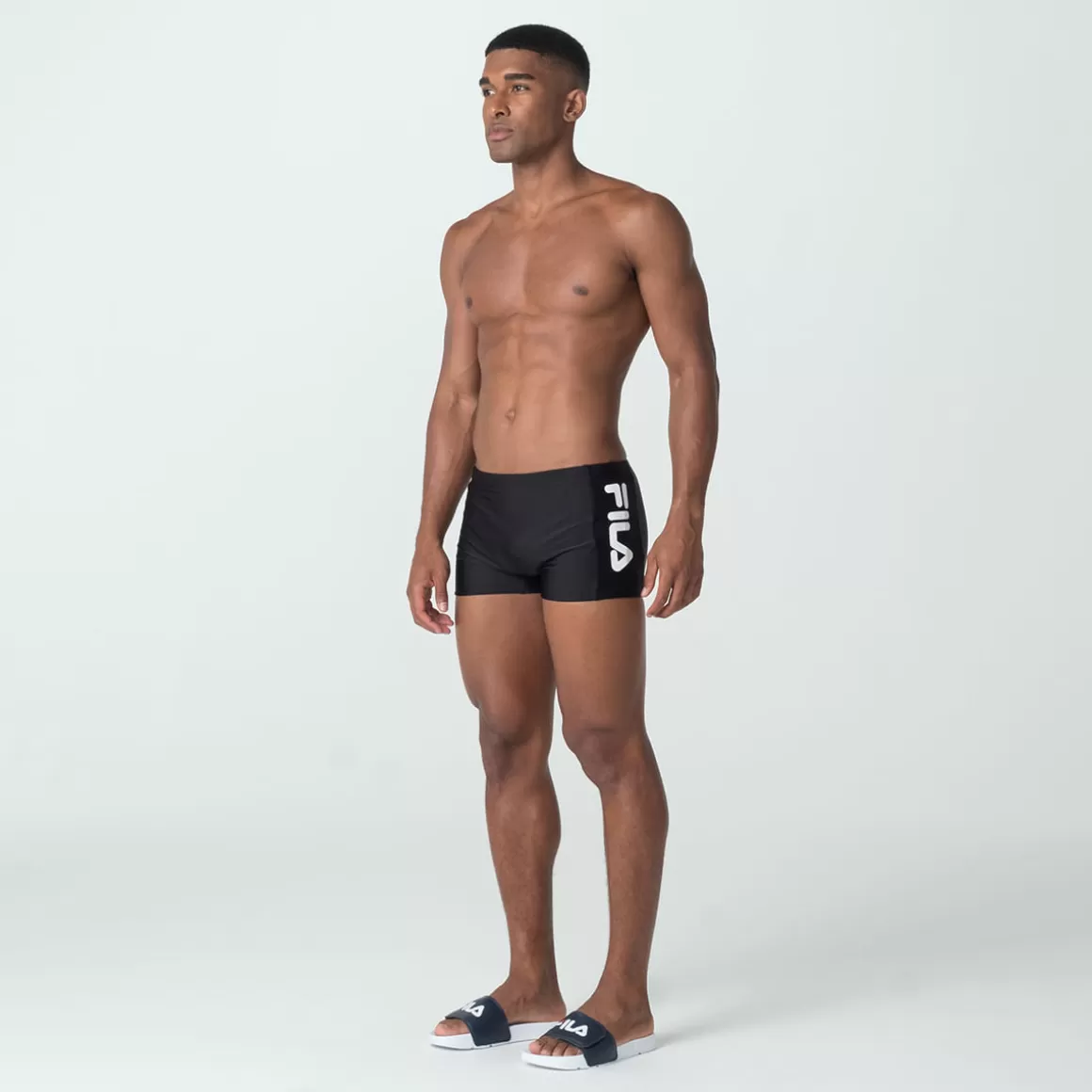 FILA Sunga Boxer Side Print Masculina - * Resistente à cloro | Roupas com Proteção UV