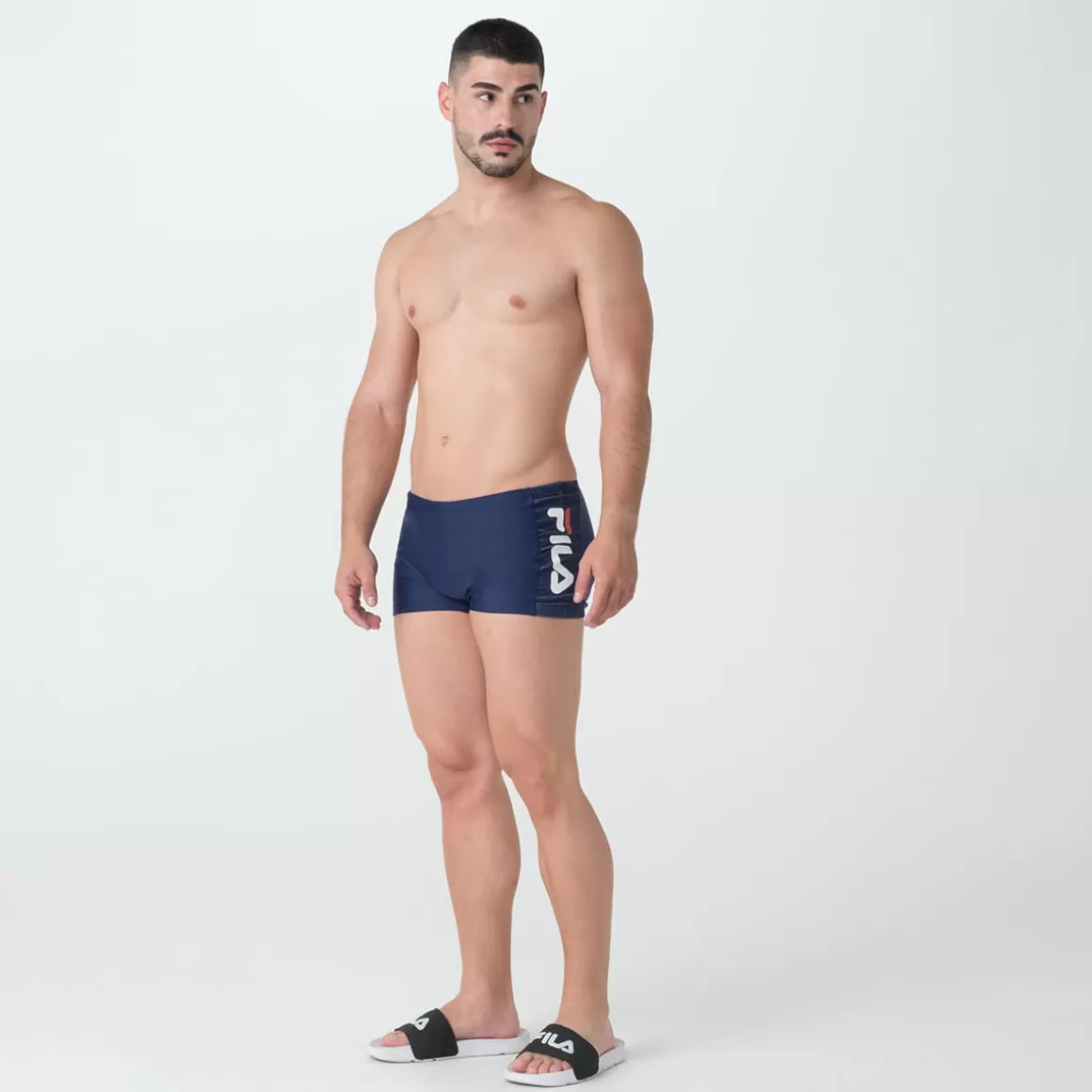 FILA Sunga Boxer Side Print Masculina - * Resistente à cloro | Roupas com Proteção UV