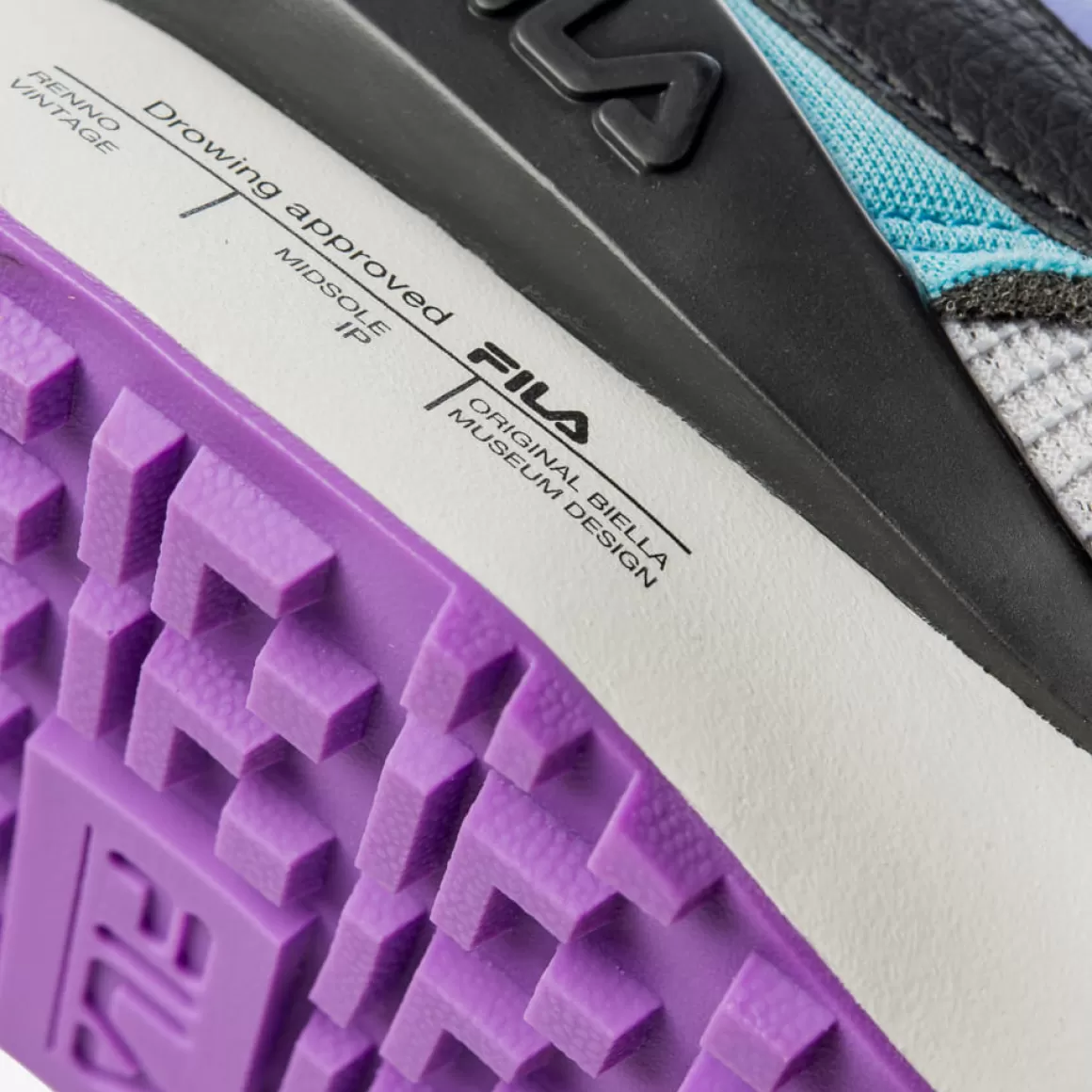FILA Tênis Casual Feminino Renno Vintage Preto e Azul - * Lifestyle | Tênis Preto