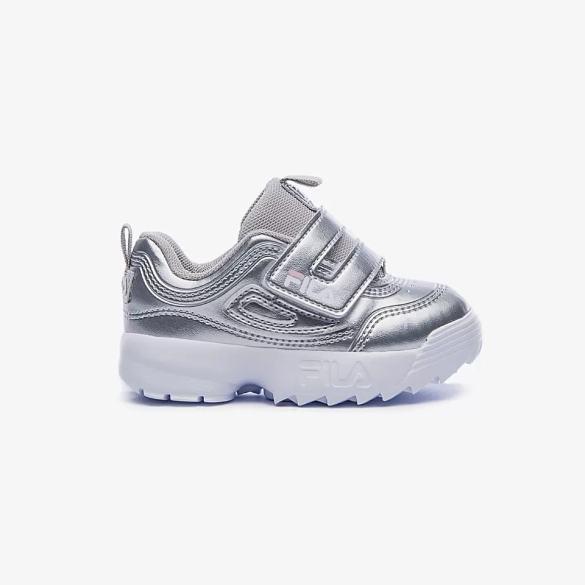 FILA Tênis com Velcro para Bebê Disruptor VLC Prata - * Disruptor