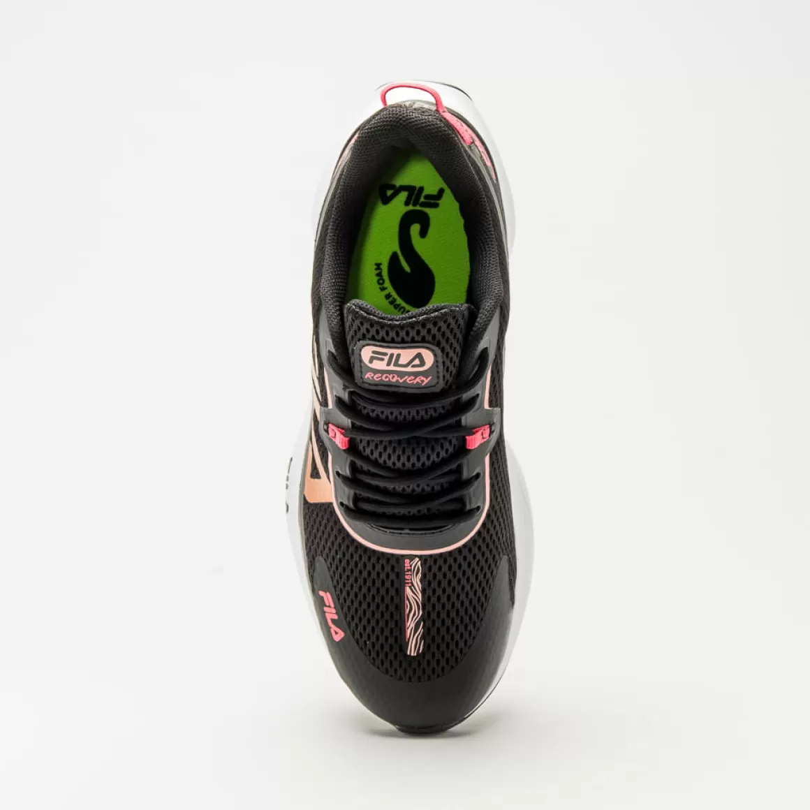 FILA Tênis Feminino de Corrida Recovery Preto - * Até 10km | Corrida