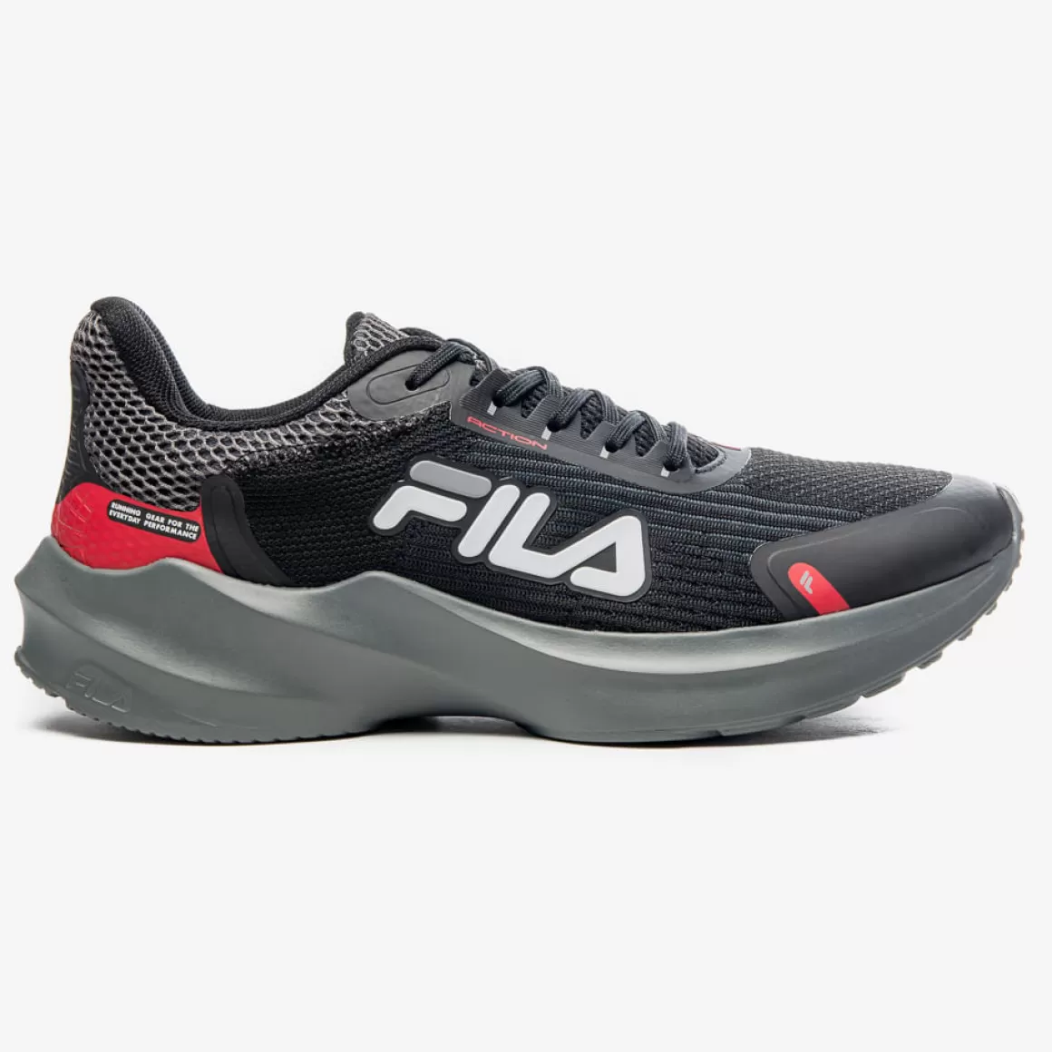 FILA Tênis Action Masculino - * Até 10km | Tênis preto