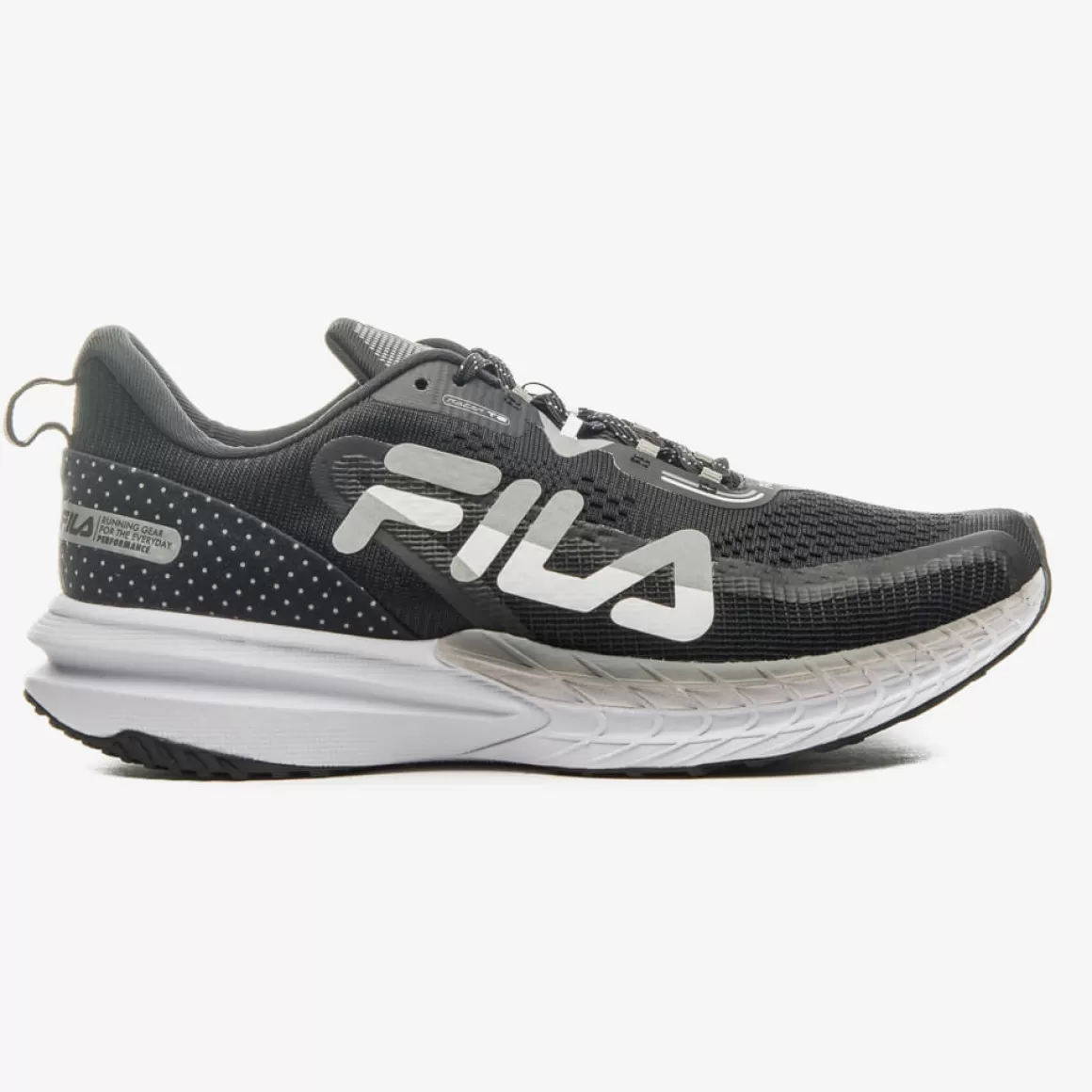 FILA Tênis para Corrida Masculino Preto e Branco Racer T2 - * Até 21km | Até 10km