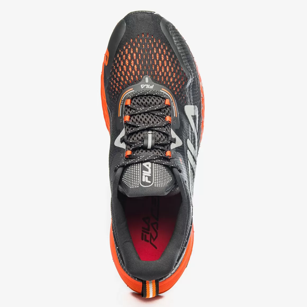 FILA Tênis Preto e Laranja de Corrida Masculino Racer T2 - * Até 21km | Até 10km