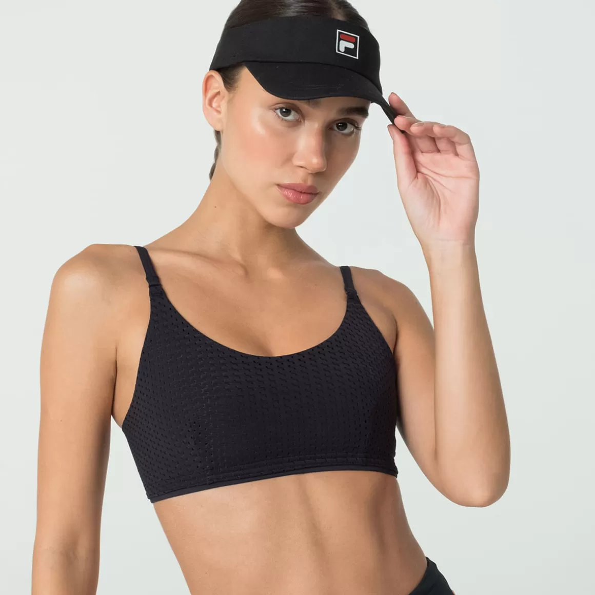 FILA Top Esportivo Feminino Beach Tennis Preto - * Respirabilidade | Compressão