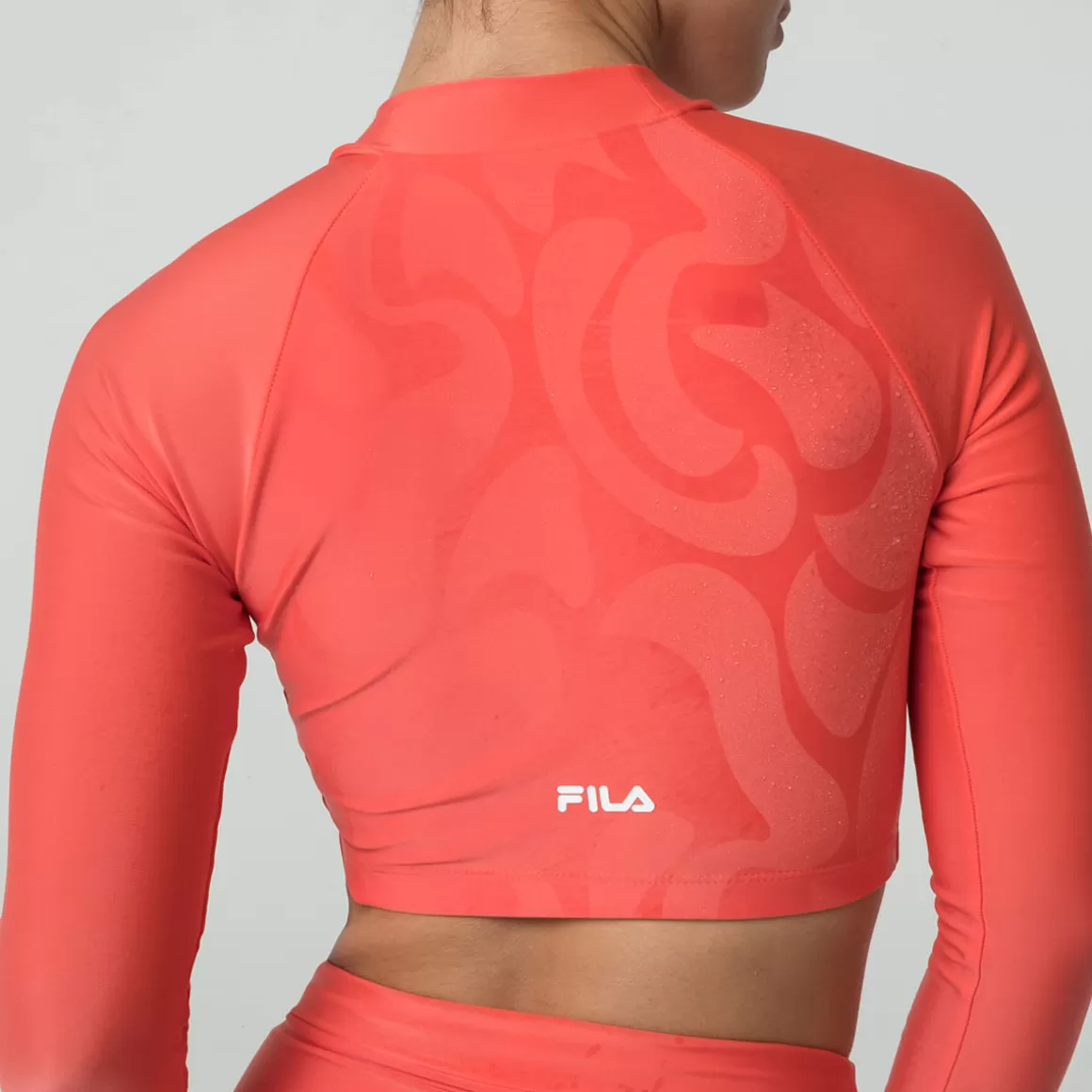 FILA Top Ml Cropped Feminino - * Resistente à cloro | Roupas com Proteção UV