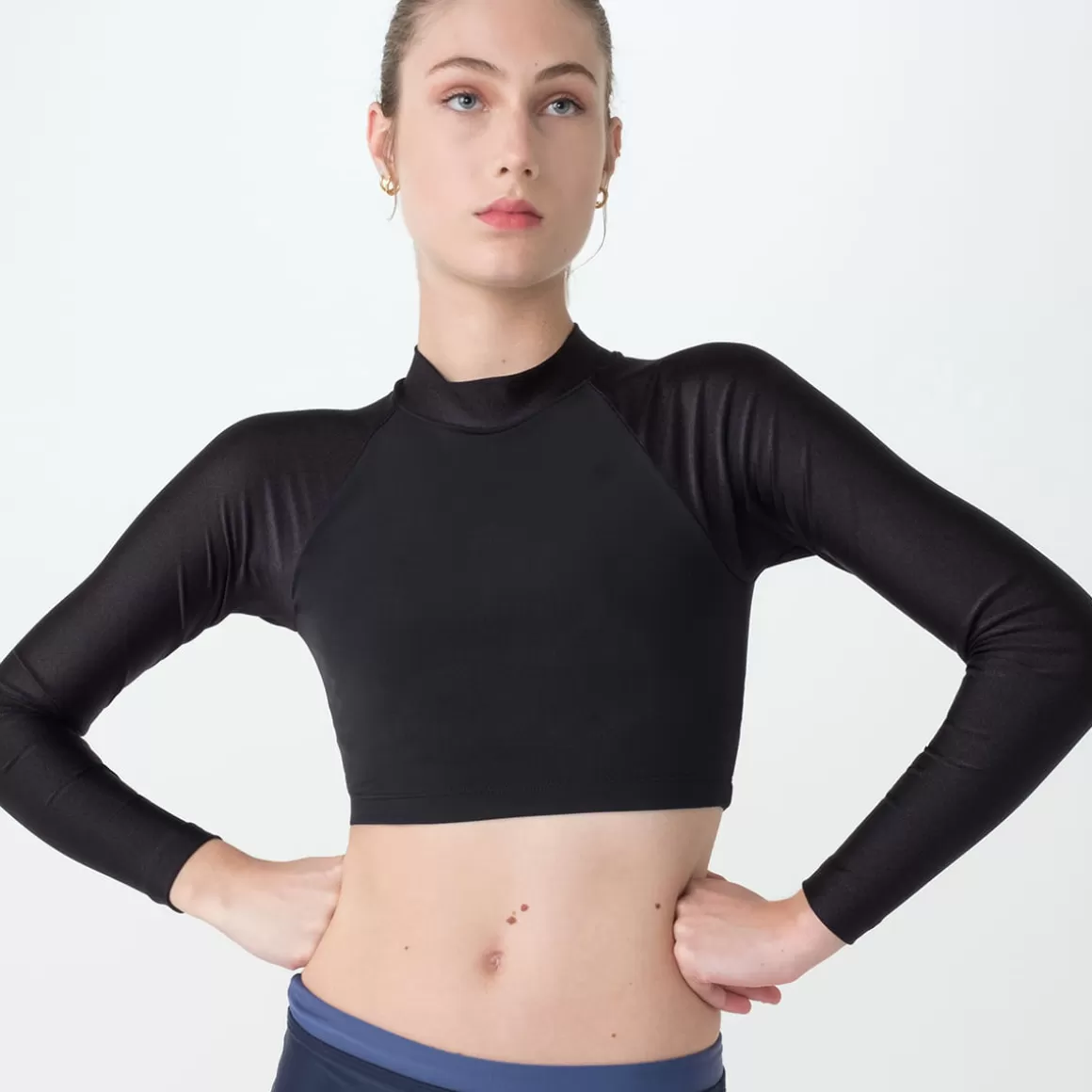 FILA Top Ml Cropped Feminino - * Roupas com Proteção UV | Natação