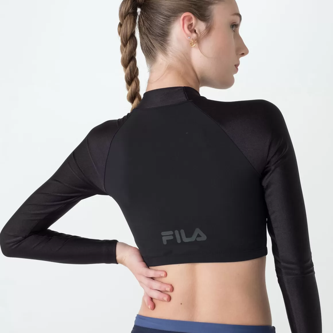 FILA Top Ml Cropped Feminino - * Roupas com Proteção UV | Natação