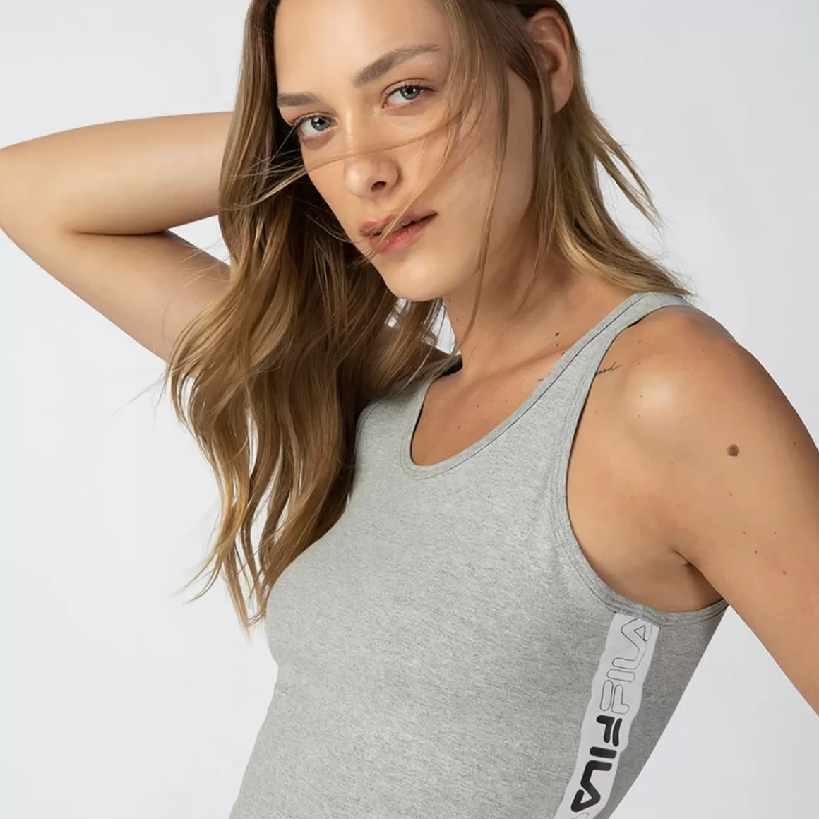 FILA Vestido Curto Feminino Tape Cinza - * Lifestyle | Macacões e vestidos